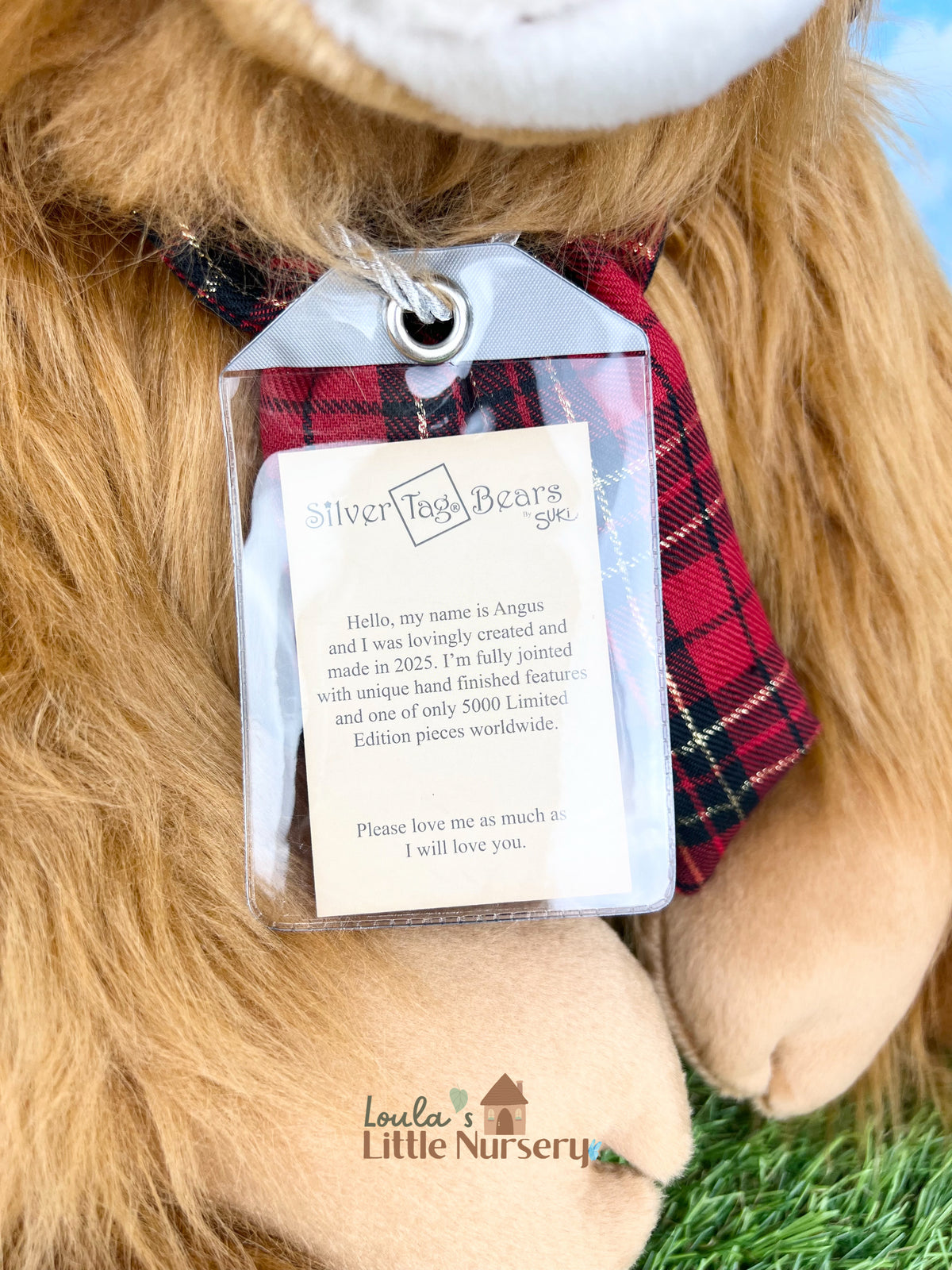 Angus the Highland Cow – Suki Silver Tag® Bear