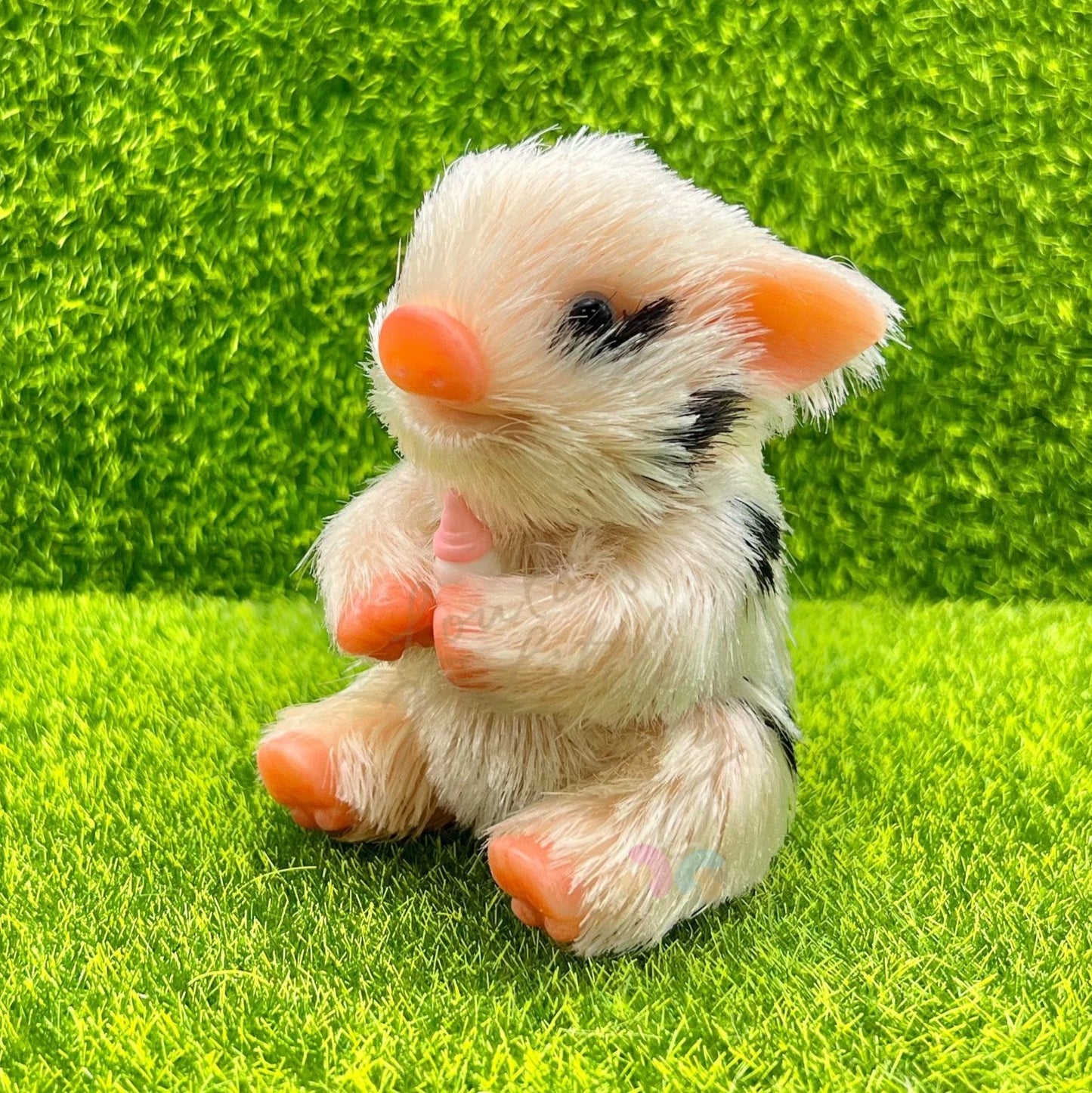 PRE ORDER Sitting Polka Dot Piglet Holding Milk Bottle
