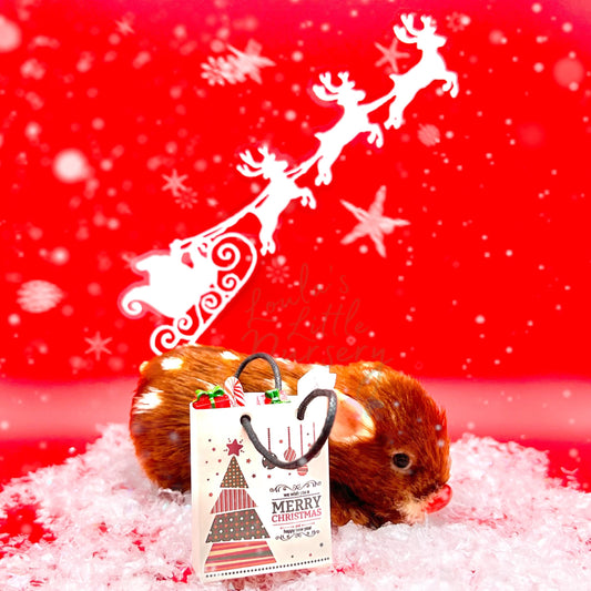 Mini sacola de presente de Natal