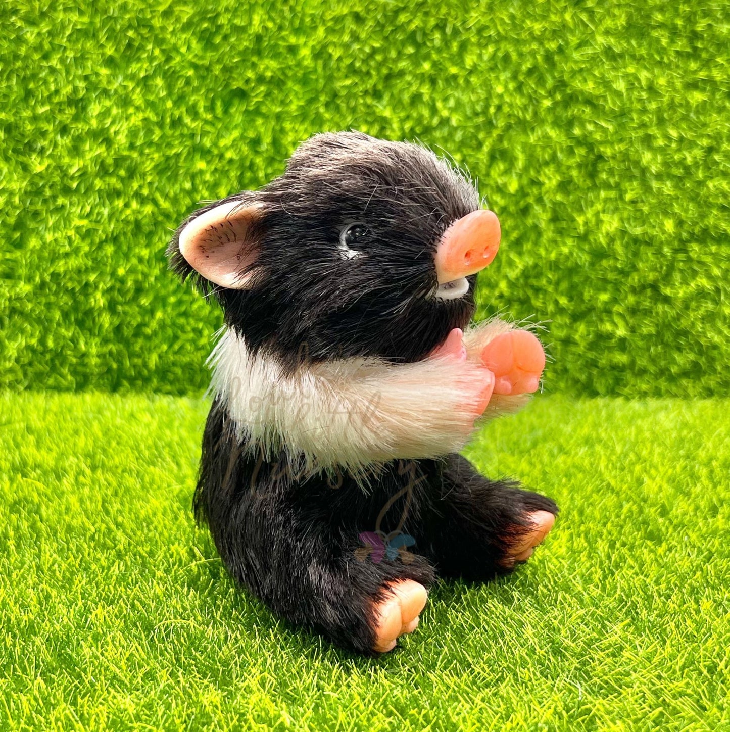 PRE ORDER Sitting Oreo Biscuit Piglet Holding Milk Bottle