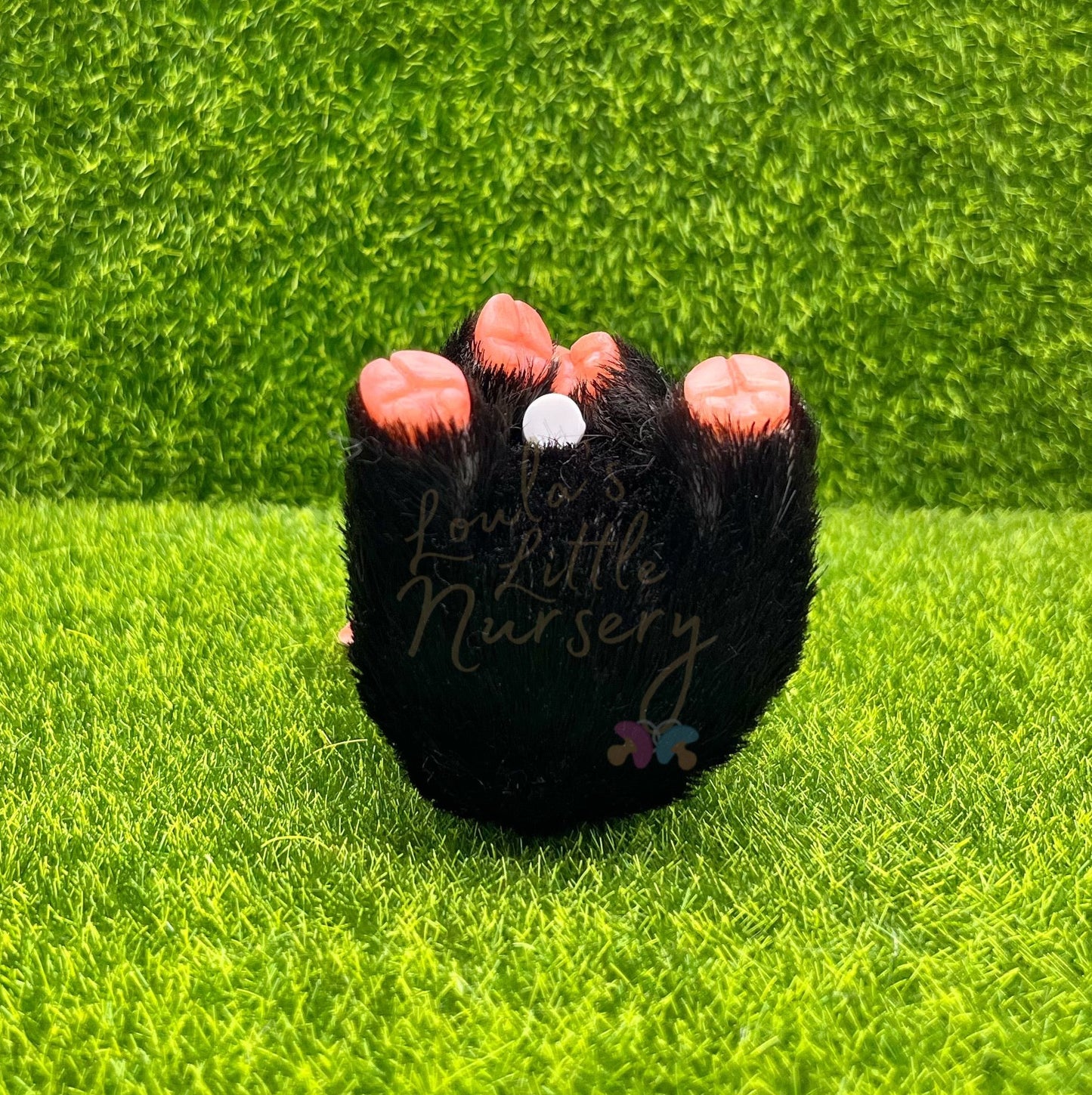 Sitting Black Velvet Piglet Holding Milk Bottle (due to be born in up to 6 weeks+)