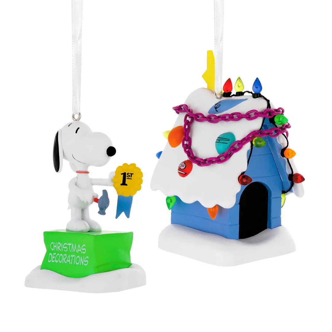 Storied Moments PEANUTS™ Ornaments - Set of 2 - SNOOPY & Doghouse