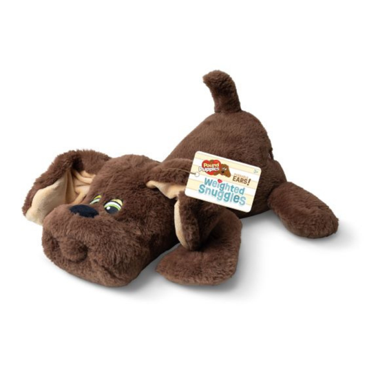 Pound Puppies Brown Fur Weighted Snuggles Plush