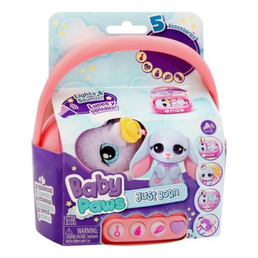 Baby Paws Just Born Bunny - 15cm Interactive Bunny