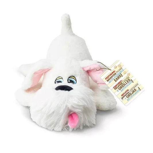 Pound Puppies White Fur Weighted Snuggles Plush
