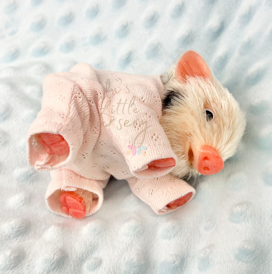 Loula The Gloucestershire Old Spot Piglet - Miniature Reborn Silicone Piglets