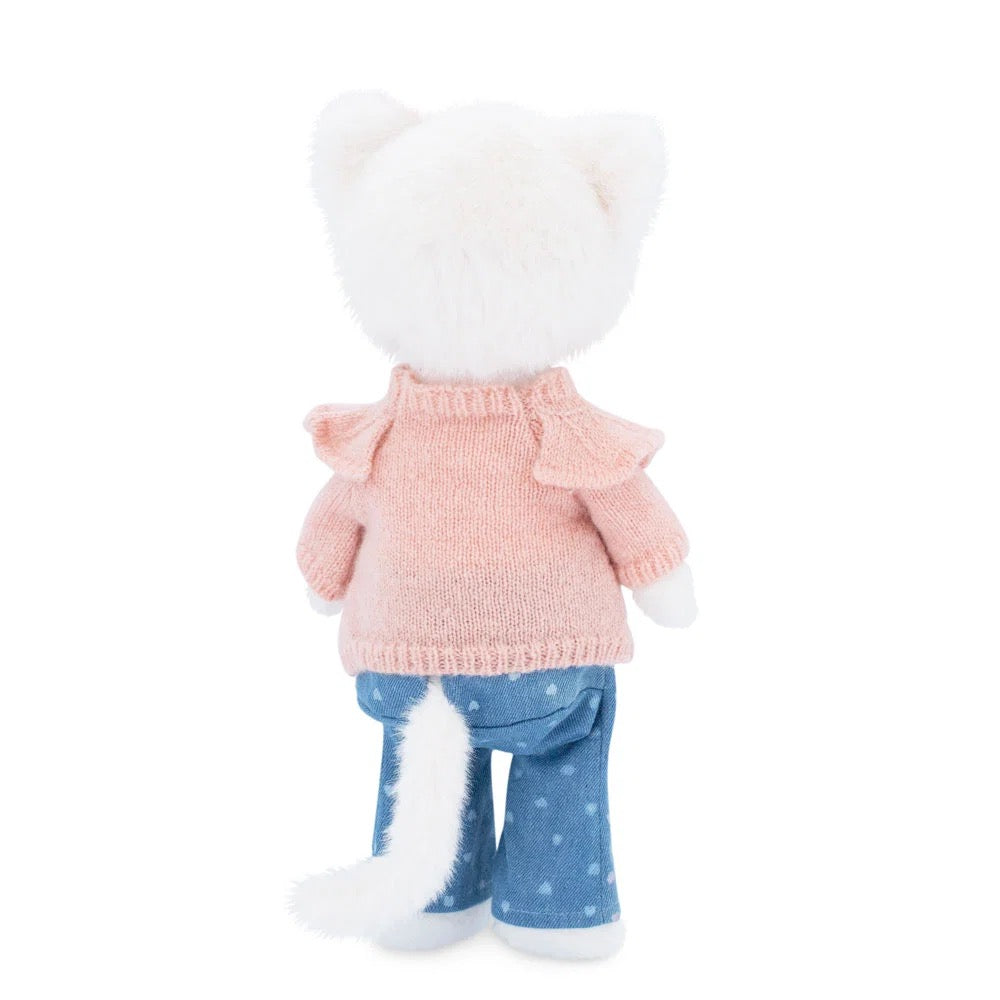 Lucky Kitty Sophie Denim Hearts - Orange Toys