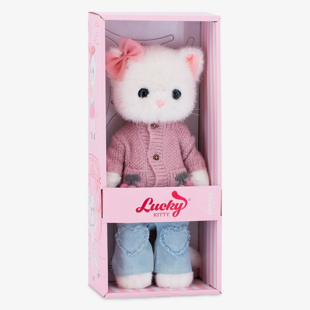 Lucky Kitty Sophie Knitted Cherries - Orange Toys