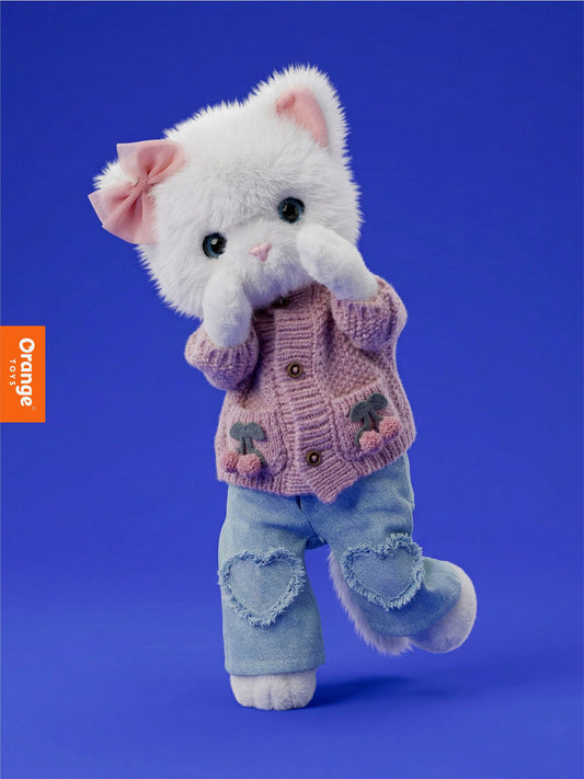 Lucky Kitty Sophie Knitted Cherries - Orange Toys
