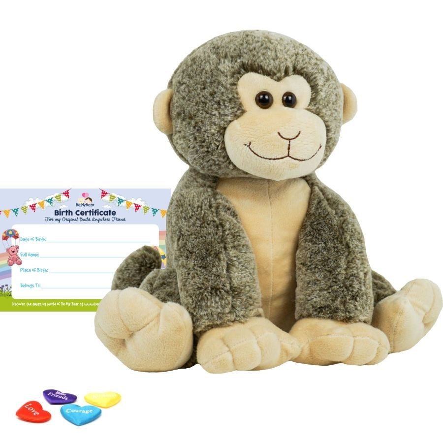 Smiley Monkey - Stuff & Fluff Sitting Plush