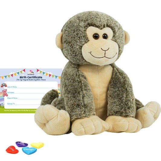 Smiley Monkey - Stuff & Fluff Sitting Plush