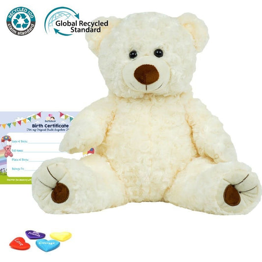 White Twist Bear - Stuff & Fluff Your Own Bear