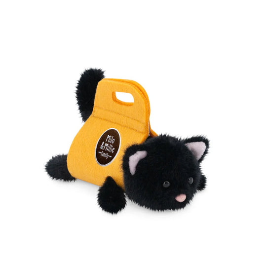 Black Fur Kitten Plush - Orange Toys Milo & Millie Family