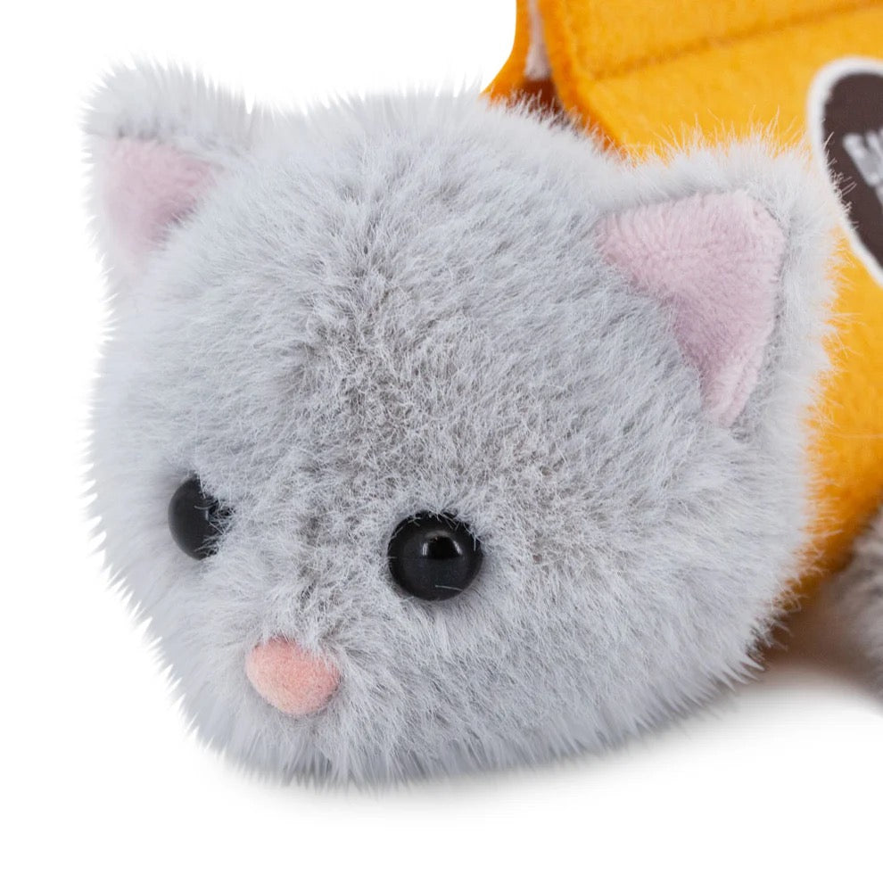 Grey Fur Kitten Plush - Orange Toys Milo & Millie Family