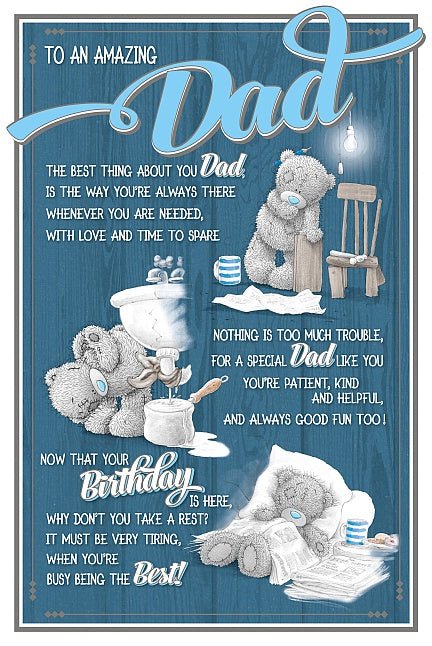 Me To You Dad Birthday Card - Loula’s Little Nursery