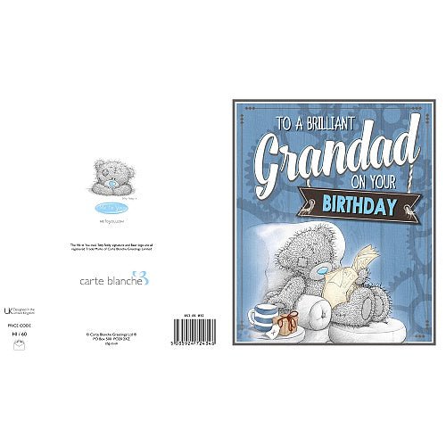 Me To You Grandad Birthday Card - Loula’s Little Nursery