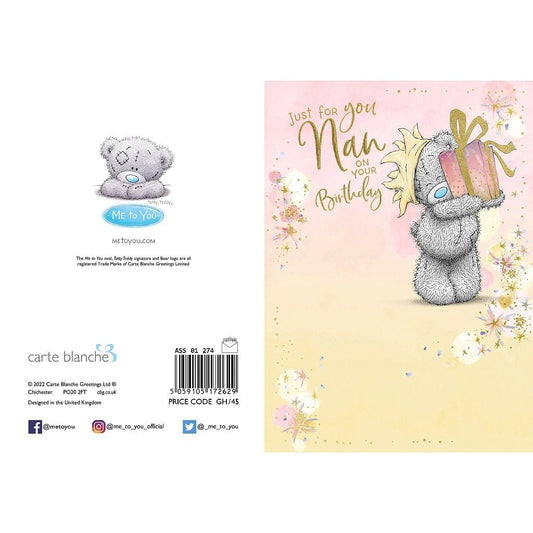 Me To You Nan Birthday Card - Loula’s Little Nursery