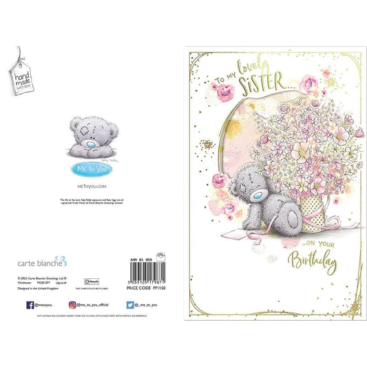 Me To You Sister Birthday Card - Loula’s Little Nursery