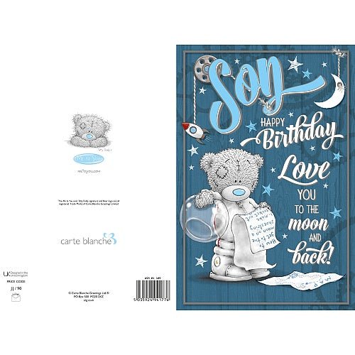 Me To You Son Birthday Card - Loula’s Little Nursery